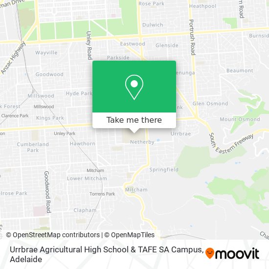 Urrbrae Agricultural High School & TAFE SA Campus map