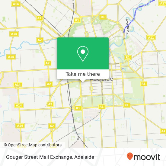 Mapa Gouger Street Mail Exchange