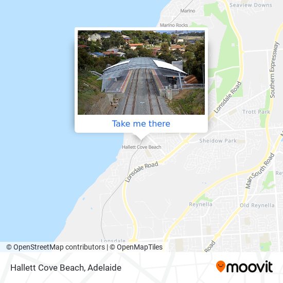 Hallett Cove Beach map