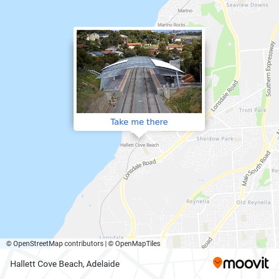 Mapa Hallett Cove Beach