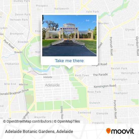 Mapa Adelaide Botanic Gardens