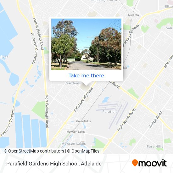 Mapa Parafield Gardens High School