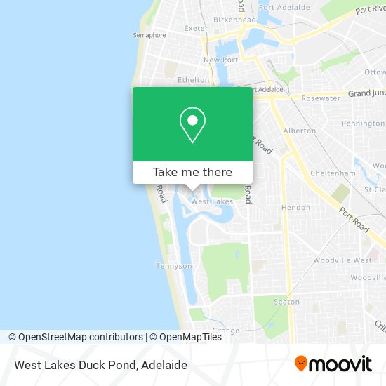 Mapa West Lakes Duck Pond