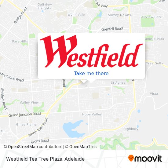 Mapa Westfield Tea Tree Plaza