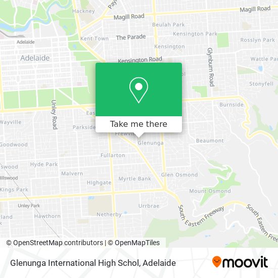 Mapa Glenunga International High Schol