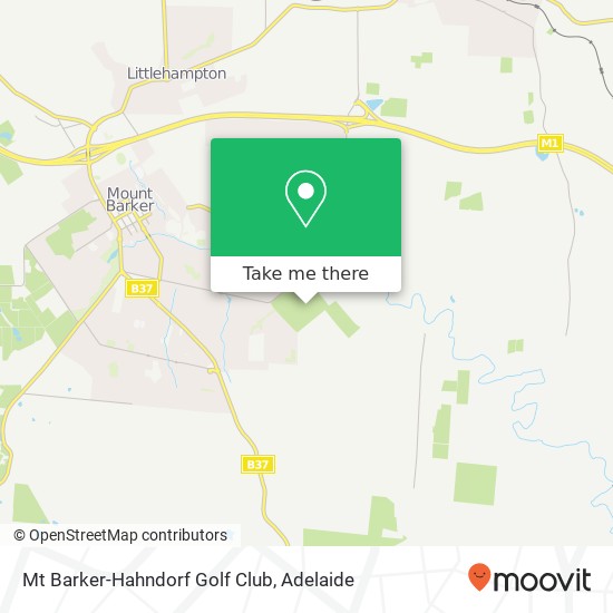 Mt Barker-Hahndorf Golf Club map