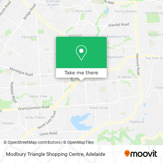 Mapa Modbury Triangle Shopping Centre
