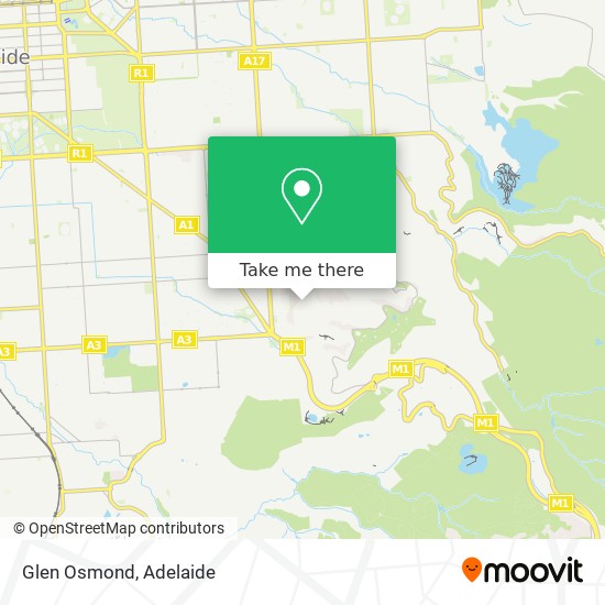 Mapa Glen Osmond