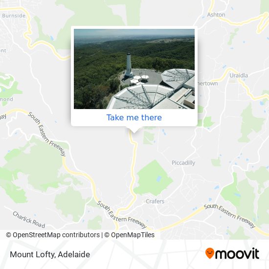 Mapa Mount Lofty