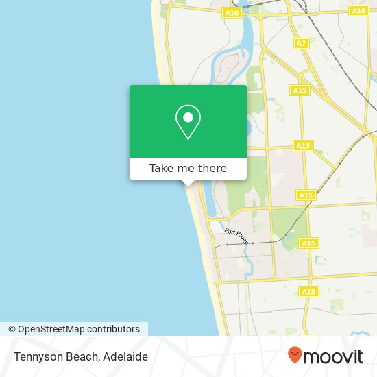 Mapa Tennyson Beach