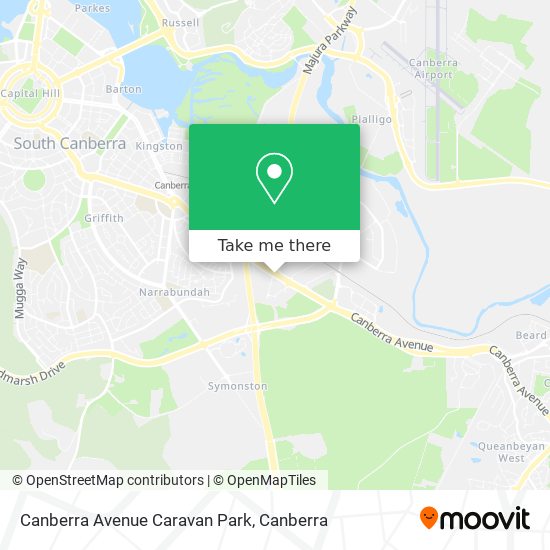 Canberra Avenue Caravan Park map