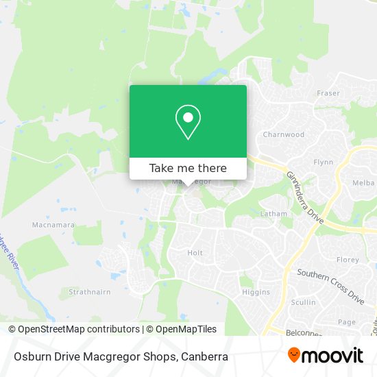 Osburn Drive Macgregor Shops map