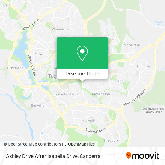 Ashley Drive After Isabella Drive map