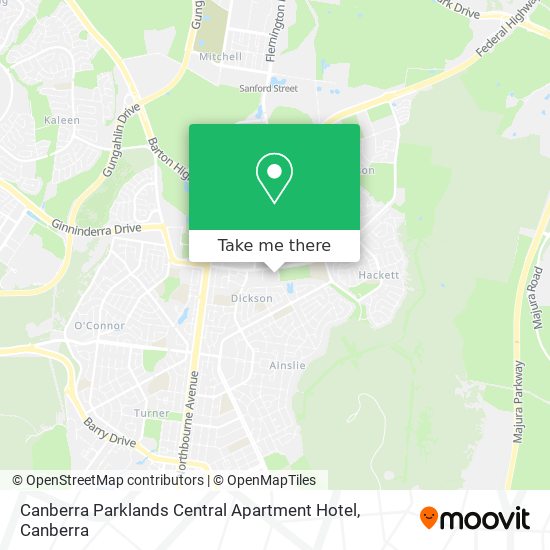 Canberra Parklands Central Apartment Hotel map