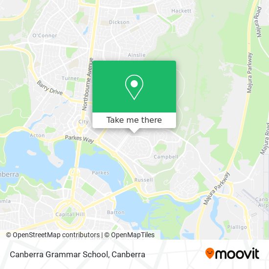 Mapa Canberra Grammar School