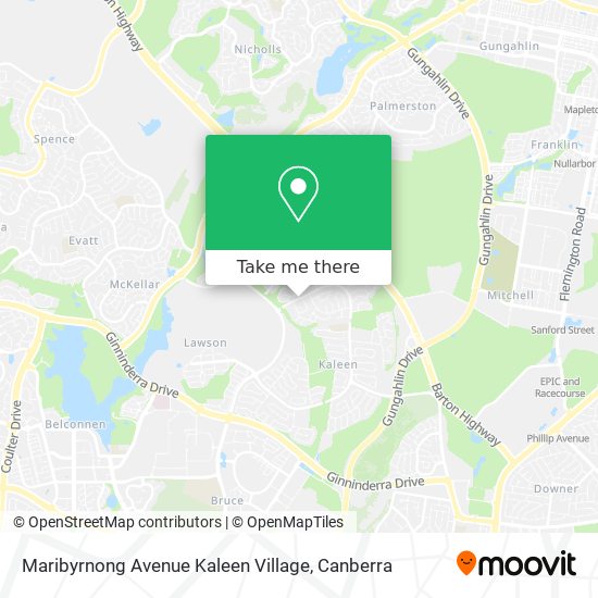 Mapa Maribyrnong Avenue Kaleen Village