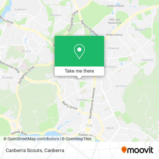 Canberra Scouts map
