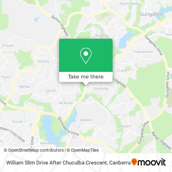 William Slim Drive After Chuculba Crescent map