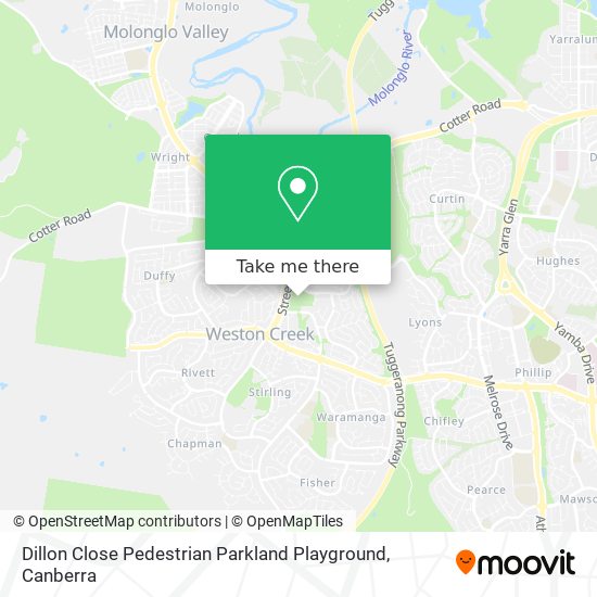 Dillon Close Pedestrian Parkland Playground map