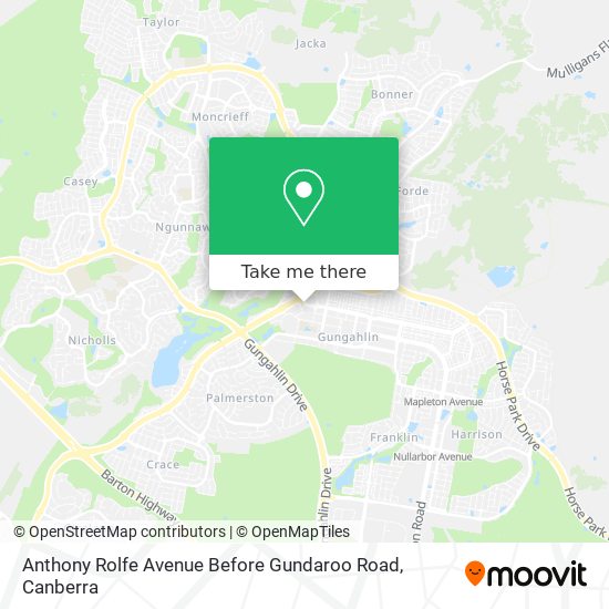 Anthony Rolfe Avenue Before Gundaroo Road map