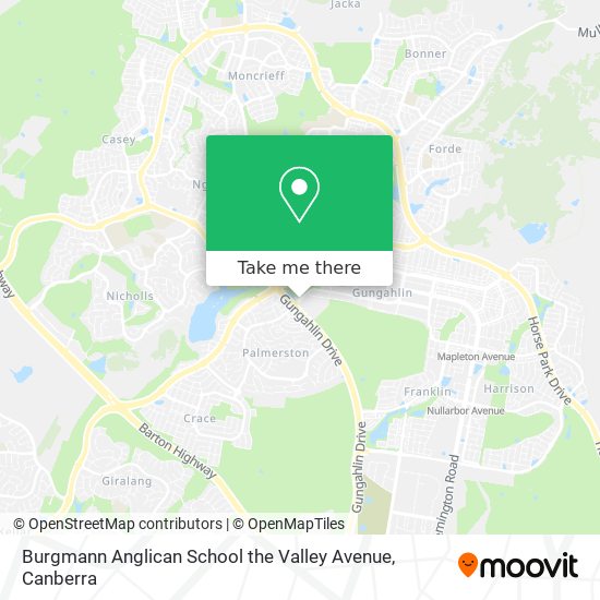 Burgmann Anglican School the Valley Avenue map