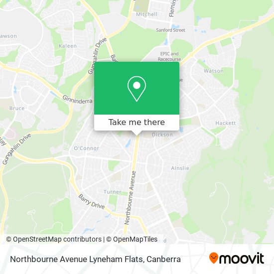 Northbourne Avenue Lyneham Flats map