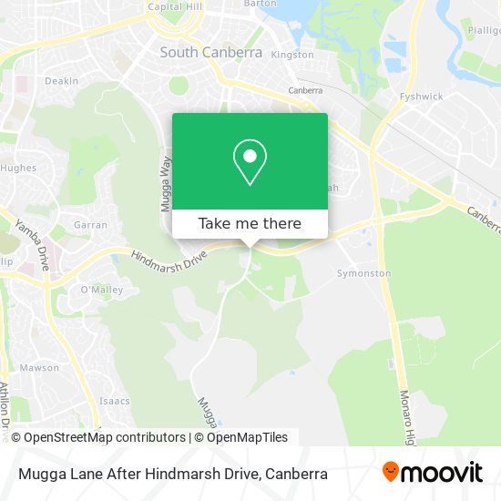 Mugga Lane After Hindmarsh Drive map