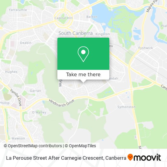 La Perouse Street After Carnegie Crescent map