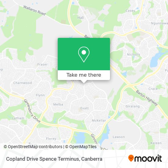 Copland Drive Spence Terminus map