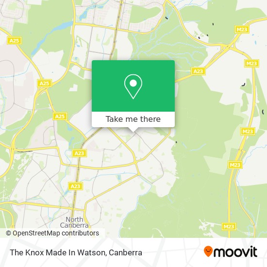 The Knox Made In Watson map