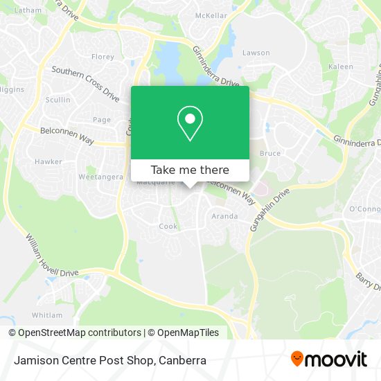 Jamison Centre Post Shop map