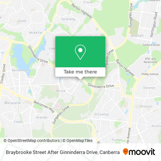 Braybrooke Street After Ginninderra Drive map