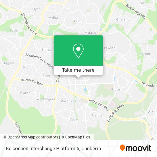 Belconnen Interchange Platform 6 map