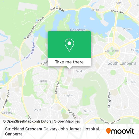 Strickland Crescent Calvary John James Hospital map