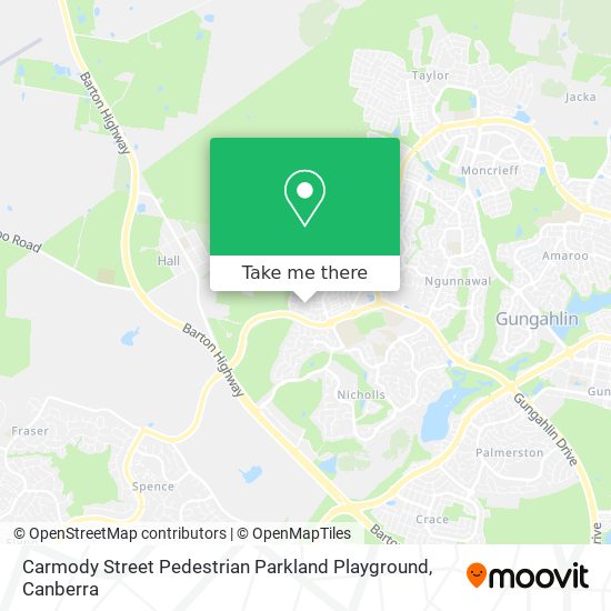 Carmody Street Pedestrian Parkland Playground map