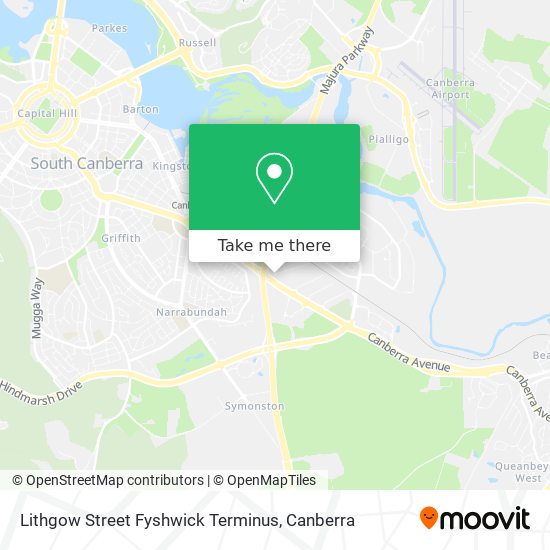 Lithgow Street Fyshwick Terminus map