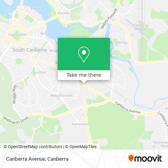 Canberra Avenue map