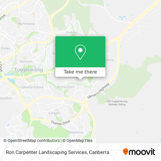 Ron Carpenter Landscaping Services map