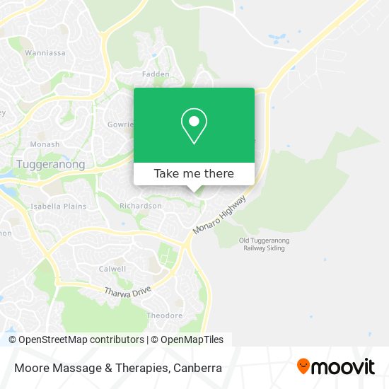 Moore Massage & Therapies map