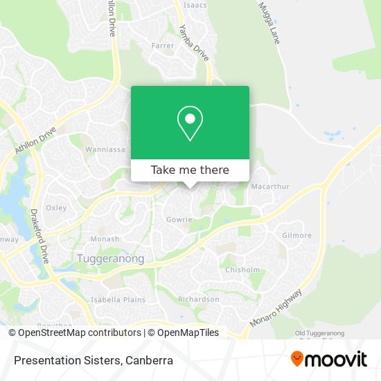 Presentation Sisters map
