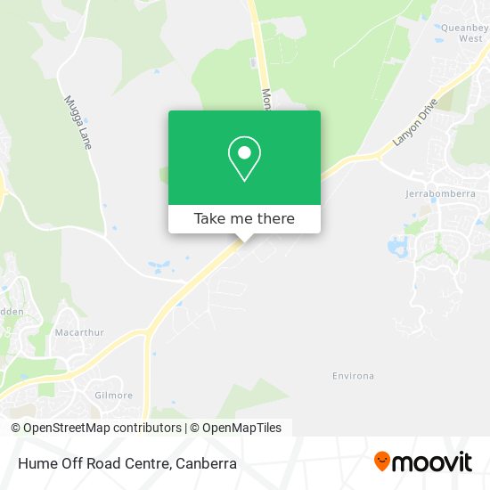 Hume Off Road Centre map