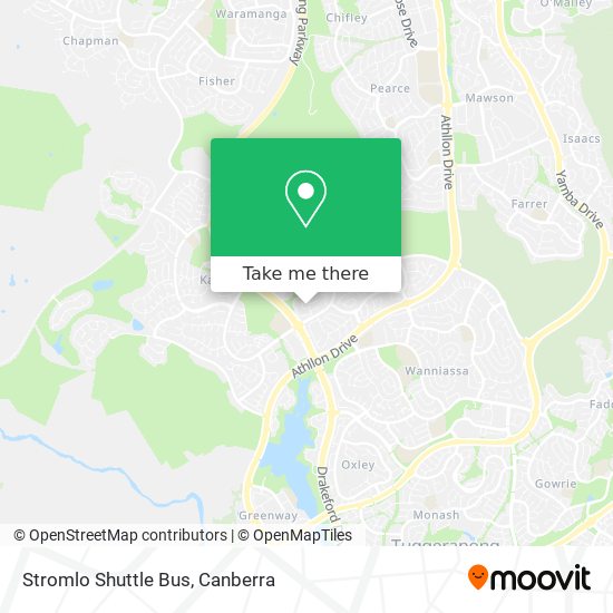 Stromlo Shuttle Bus map