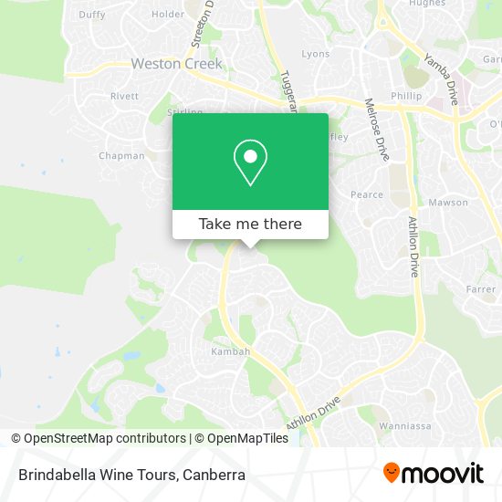 Brindabella Wine Tours map