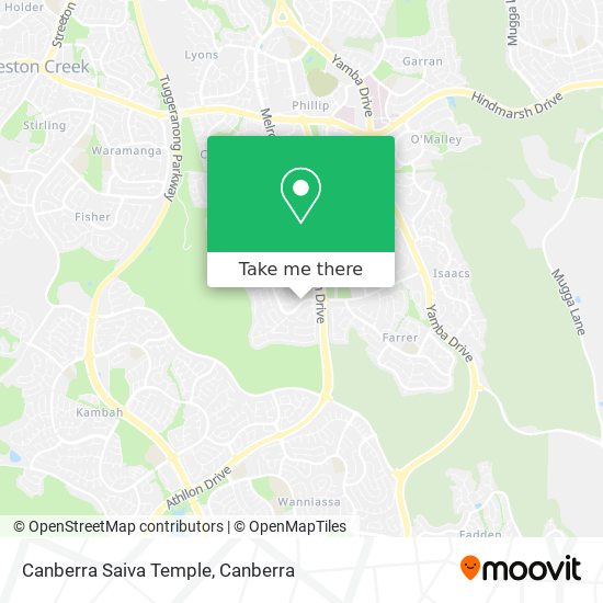 Canberra Saiva Temple map