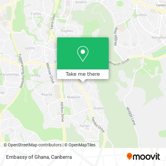 Embassy of Ghana map