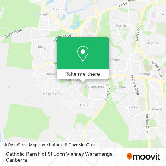 Catholic Parish of St John Vianney Waramanga map