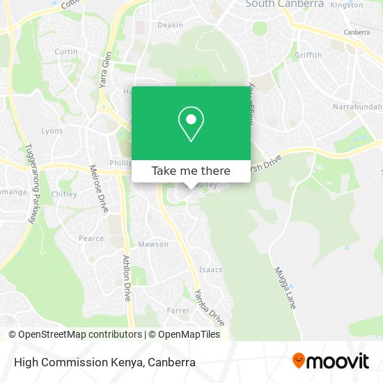 High Commission Kenya map