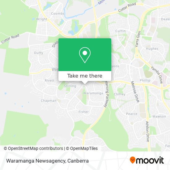 Waramanga Newsagency map