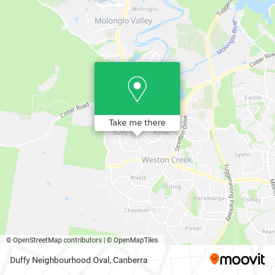 Duffy Neighbourhood Oval map