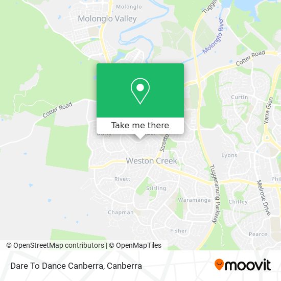 Dare To Dance Canberra map